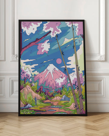 Mount Fuji Cherry Path | Poster - Room Interior 1