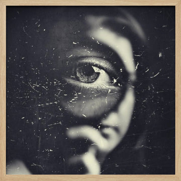 Intense Shadowed Eye | Poster - Wood Frame Interior