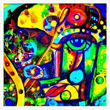 Vibrant Abstract Eye | Poster - White Frame Interior