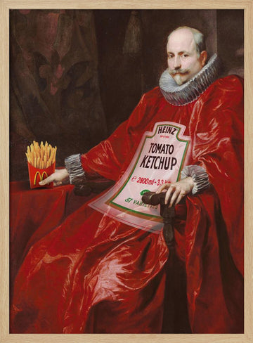 Sir Tomato | Poster - Wood Frame Interior