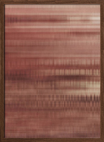 Warm Linear Flow | Poster - Walnut Frame Interior