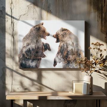 Roaring Forest Bears | Canvas - Room Interior 2