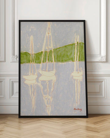 Calm Sailboat Reflections | Poster - Room Interior 1