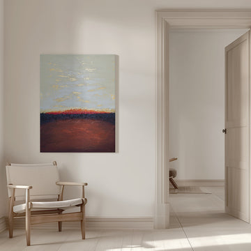 Golden Desert Horizon | Canvas - Room Interior 1