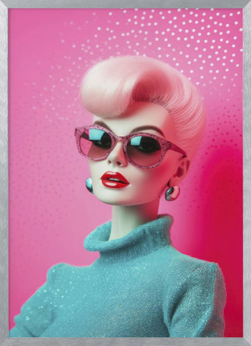 Retro Glamour Shine | Poster - Silver Frame Interior