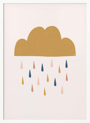 Colorful Rain Cloud | Poster - White Frame Interior