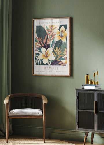 Hawaiian Tropical Flowers | Poster - Room Interior 2