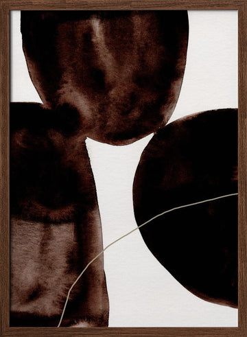 Shapes 11X | Poster - Walnut Frame Interior