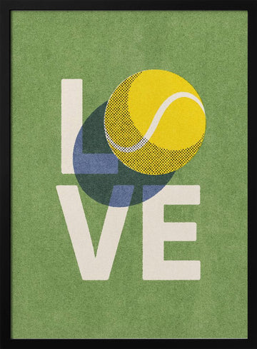 Tennis Love Court | Poster - Black Metal Frame Interior