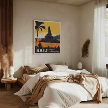 Bali Temple Sunset Meditation | Canvas - Room Interior 2
