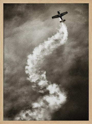 Skyward Smoke Trail | Poster - Wood Frame Interior