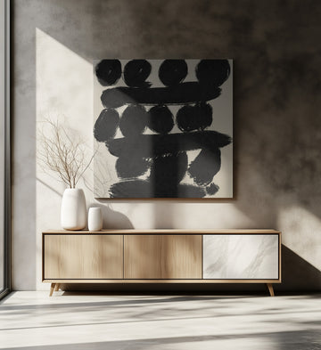 Bold Brushstroke Shapes | Canvas - Room Interior 2