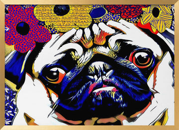 Puggles | Poster - Gold Frame Interior