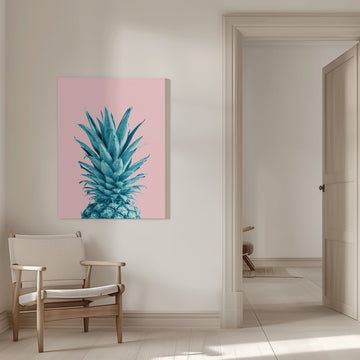 Vibrant Blue Pineapple | Canvas - Room Interior 1