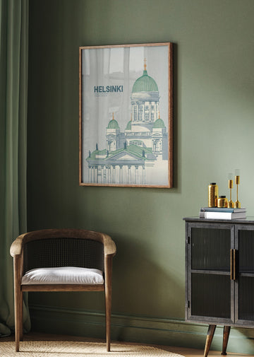 Helsinki Cathedral Illustration | Poster - Room Interior 2