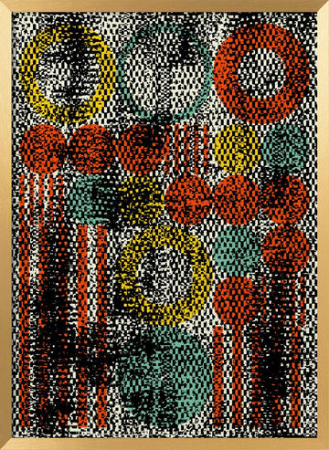 Geometric Pop Art | Poster - Gold Frame Interior