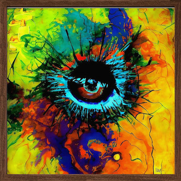 Dynamic Abstract Eye | Poster - Walnut Frame Interior