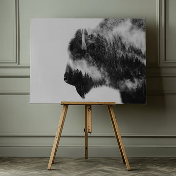 Forest Bison Spirit | Canvas - Room Interior 1
