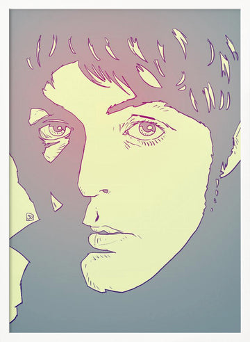 Youthful Gaze Portrait | Poster - White Frame Interior