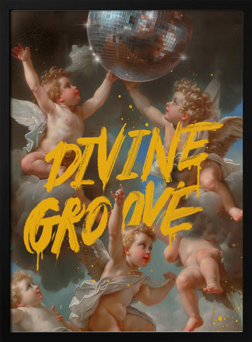 Divine Groove | Poster - Black Metal Frame Interior