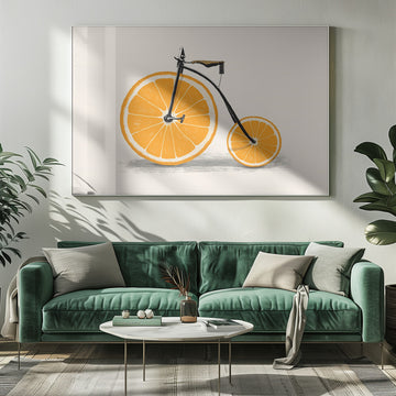 Orange Slice Bicycle | Poster - Room Interior 1
