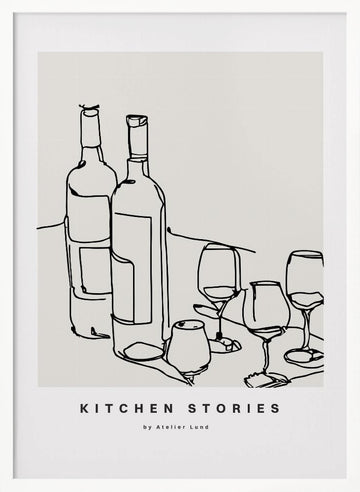 Wine and Conversation | Poster - White Frame Interior