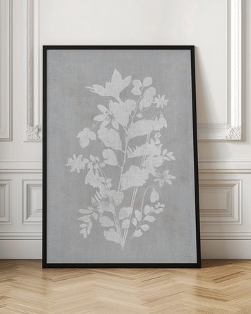 White Floral Silhouette | Poster - Room Interior 1