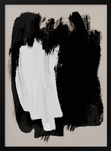 Abstract Brush Strokes 16 | Poster - Black Metal Frame Interior