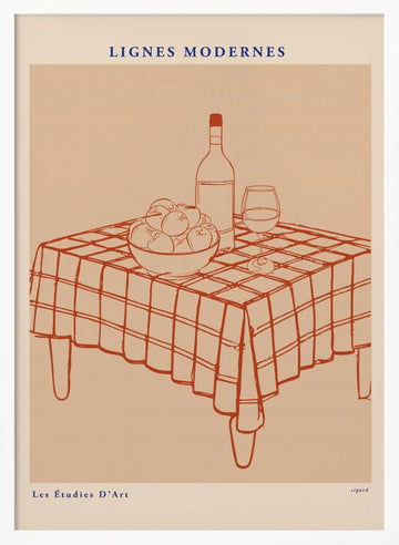 Lignesmodernesno08 | Poster - White Frame Interior