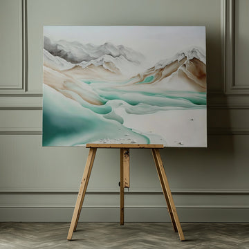 Tranquil Alpine Flow | Canvas - Room Interior 1
