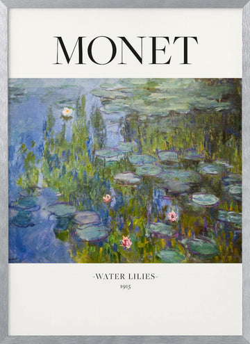 Water Lilies 1915 | Poster - Silver Frame Interior