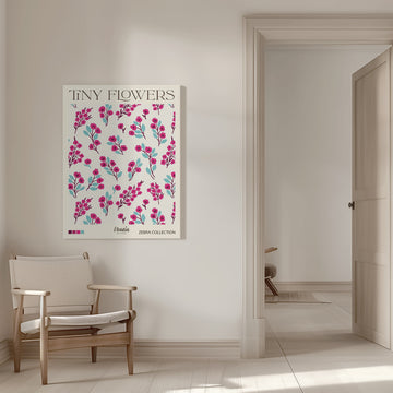 Tiny Pink Blooms | Canvas - Room Interior 1