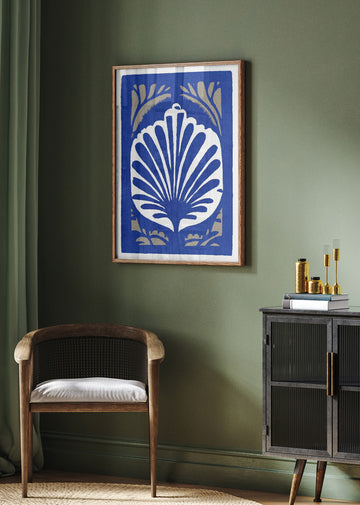 Elegant Blue Shell | Poster - Room Interior 2