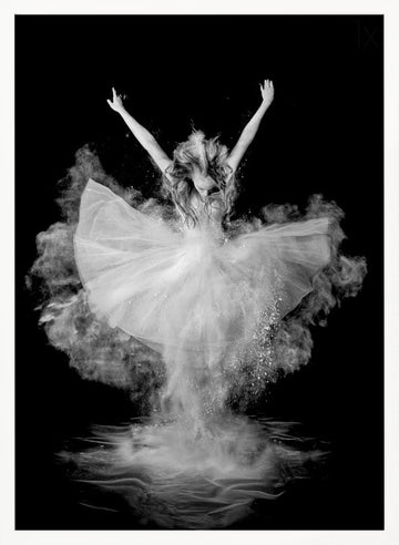 Ethereal Powder Dance | Poster - White Frame Interior