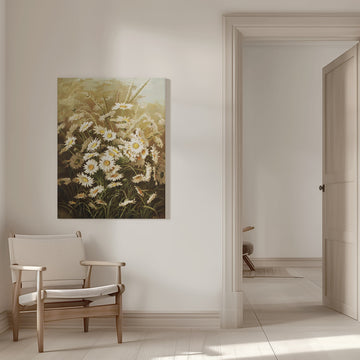 Daisies By Ellen Thayer Fisher | Canvas - Room Interior 1