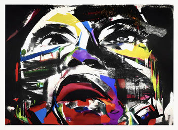 Vibrant Pop Art Portrait | Poster - White Frame Interior