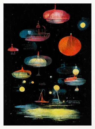 Lanterns | Poster - White Frame Interior