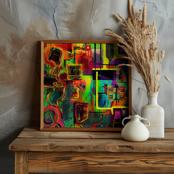Vibrant Abstract Geometry | Poster - Room Interior 1