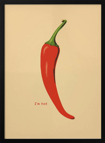 Hot Red Chili | Poster - Black Metal Frame Interior