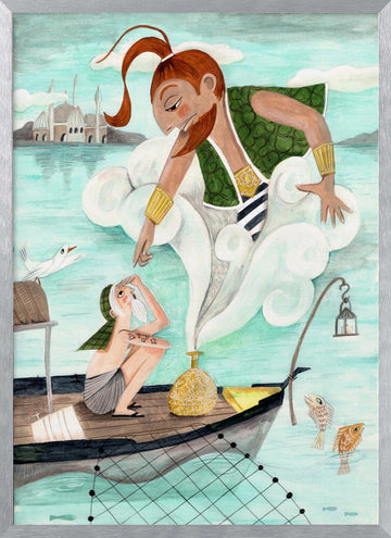 The Fisherman and the Jinni | Poster - Silver Frame Interior
