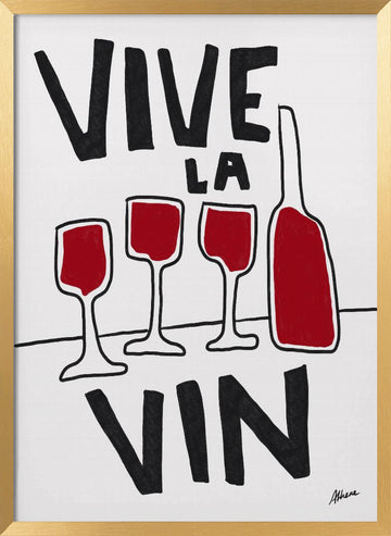 Vive La Vin | Poster - Gold Frame Interior