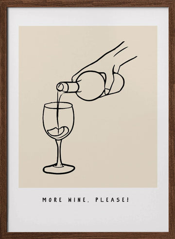 Pouring Bliss | Poster - Walnut Frame Interior