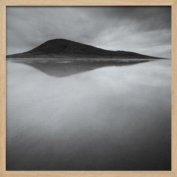 Moody Mountain Reflection | Poster - Wood Frame Interior