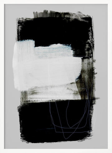 Abstract Brush Strokes 130 | Poster - White Frame Interior
