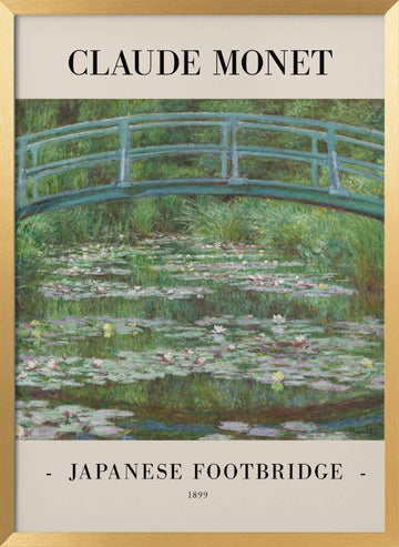 Japanese Footbridge 1899 | Poster - Gold Frame Interior