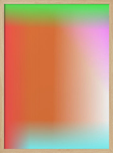 Dreamy Color Gradient | Poster - Wood Frame Interior