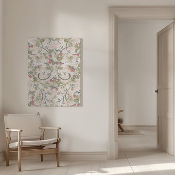 Elegant Strawberry Pattern | Canvas - Room Interior 1
