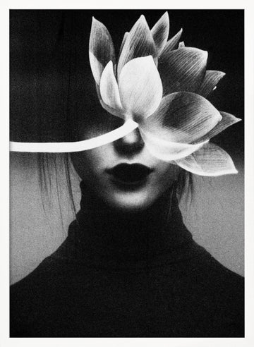 Elegant Lotus Portrait | Poster - White Frame Interior