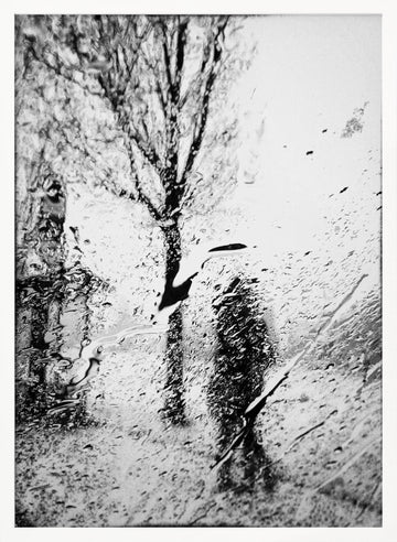 Rainy City Silhouette | Poster - White Frame Interior
