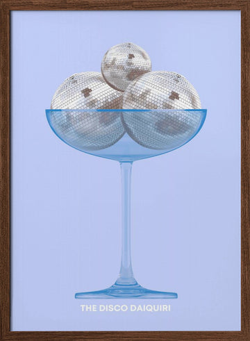 The Disco Daiquiri | Poster - Walnut Frame Interior